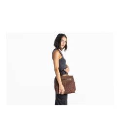 Bolso Mochila Solapa Plisado Trenza Christine
