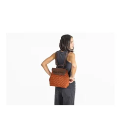 Bolso Mochila Solapa Plisado Trenza Christine