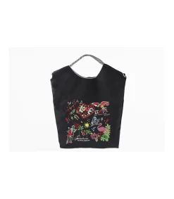 Bolso Plegable Bordado Tropical Bolsos Plegable