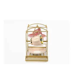 Expositor Cesta De 6 Vasos Y Platos 32.5x24.5x17cm Love&home
