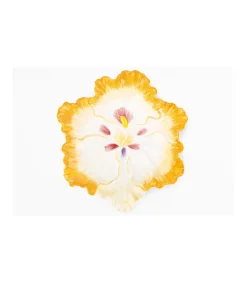 Fuente Plato Flor Pintado A Mano Diametro 28cm Love&home