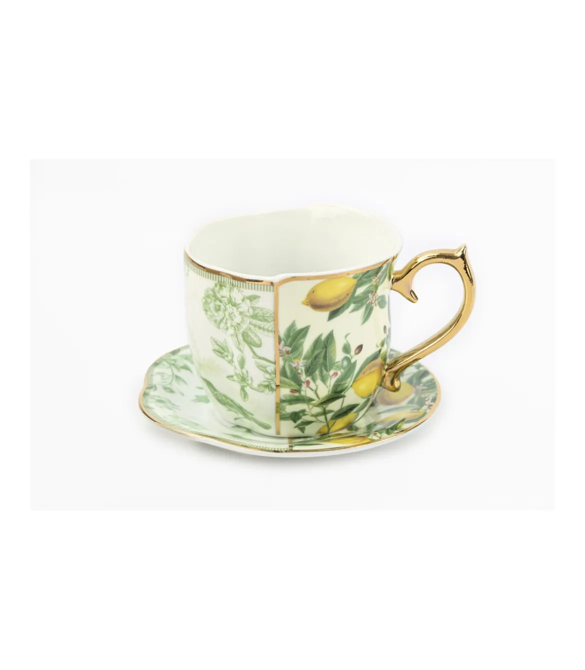 Juego Taza Y Plato Asimetrico Love&home