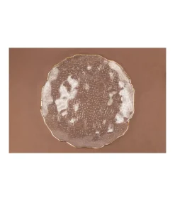 Plato Con Filo Dorado 26x2cm Love&home