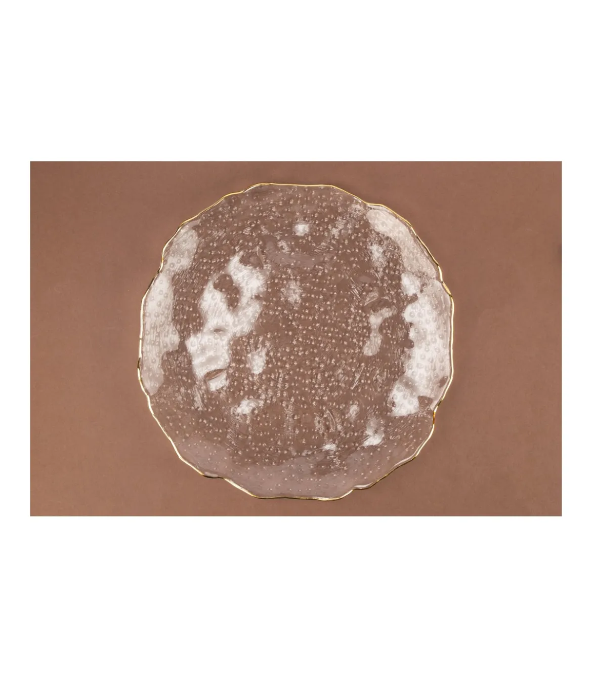 Plato Con Filo Dorado 26x2cm Love&home