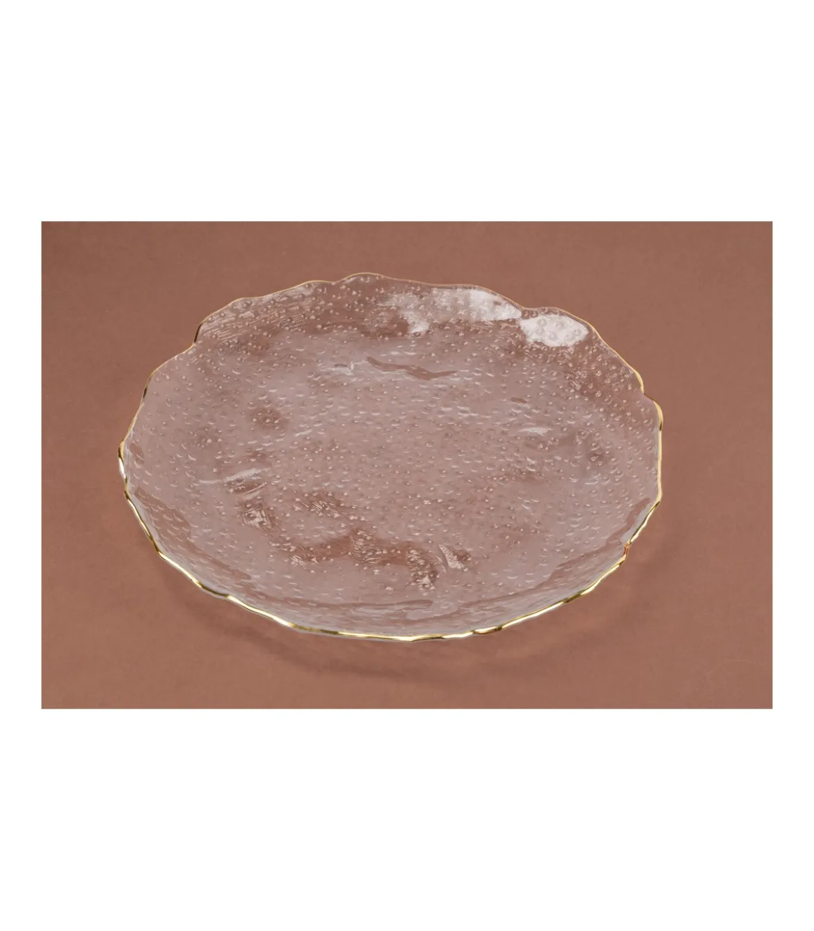 Plato Con Filo Dorado 26x2cm Love&home