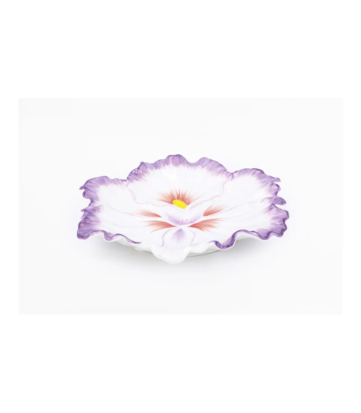 Plato Diametro Flor Pintado A Mano 24cm Love&home