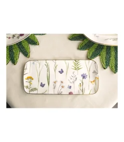 Plato Rectangular Filo Dorado 22cm Love&home