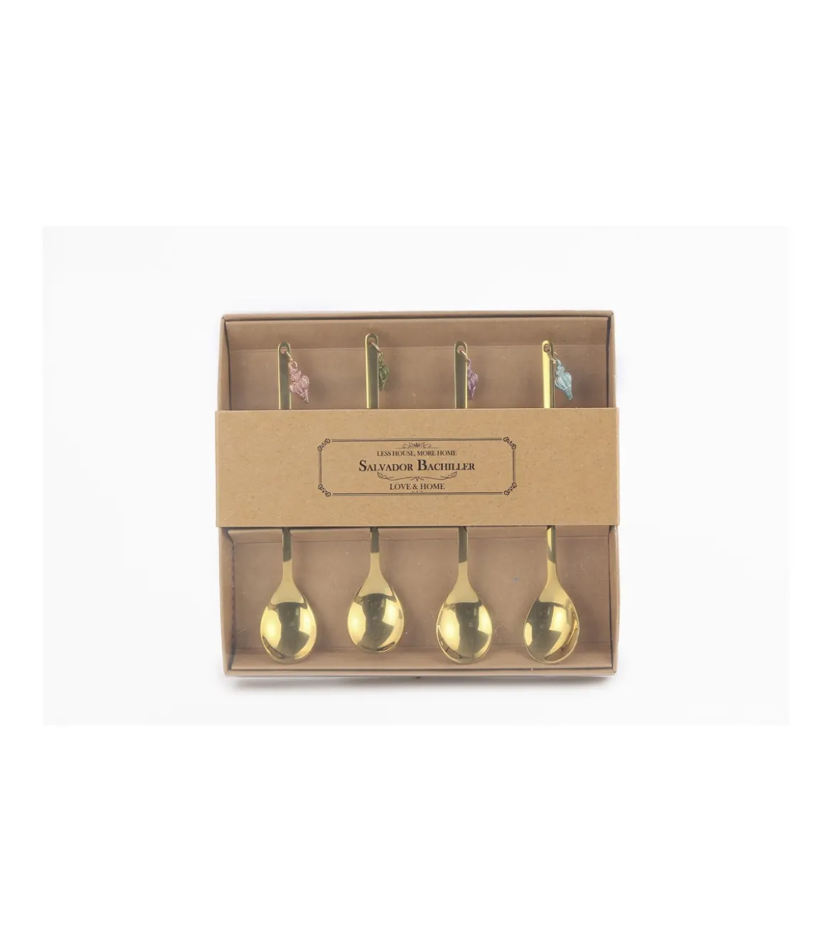 Set De 4 Cucharillas Conchas Love&home