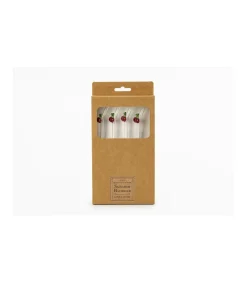 Set De 4 Pajitas Cerezas Con Cepillo Love&home