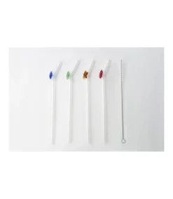 Set De 4 Pajitas Estrellas De Mar Con Cepillo Love&home