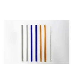 Set De 6 Pajitas Rectas Con Cepillo Love&home