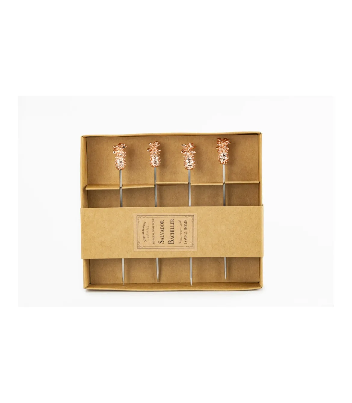 Set De 4 Pinchos Pineapple Love&home