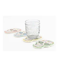 Set De 4 Posavasos Calavera Love&home
