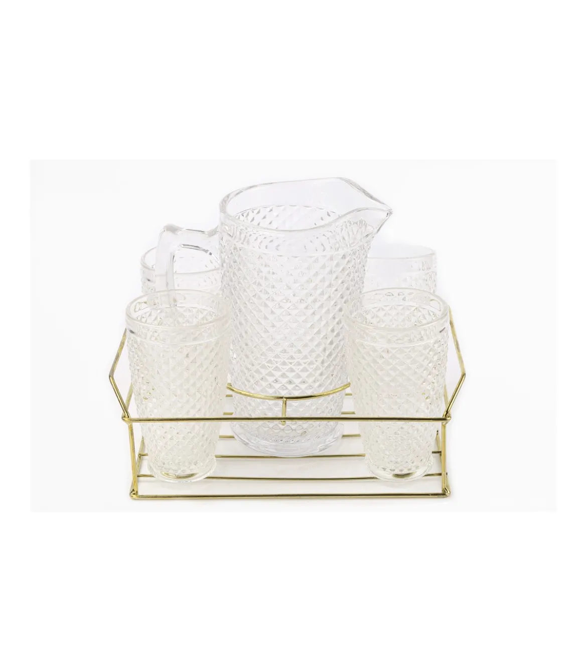 Set Jarra Y 4 Vasos 350ml Love&home