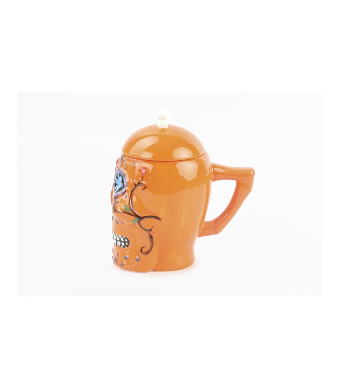 Taza Con Tapa Calavera Love&home
