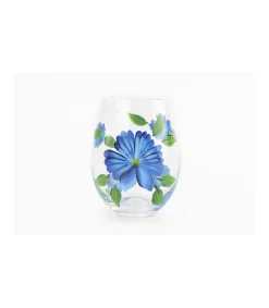 Vaso Pintado A Mano Flores Love&home
