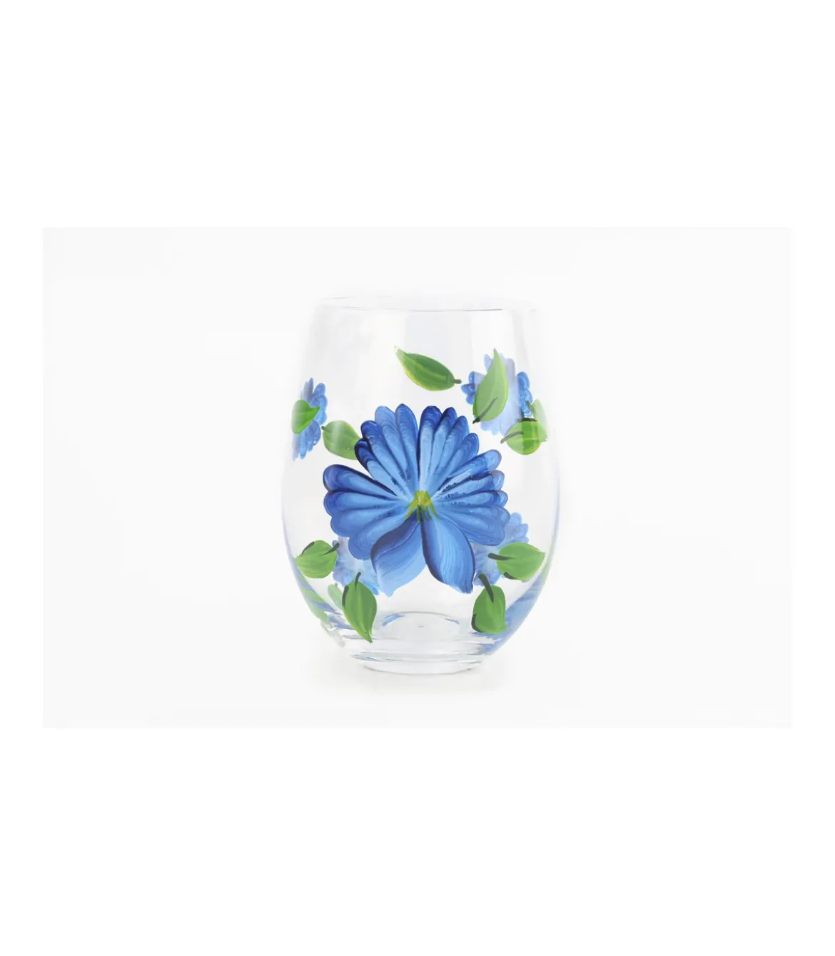 Vaso Pintado A Mano Flores Love&home